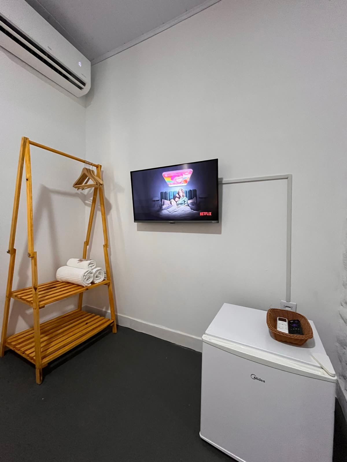 Suíte Concha com ar-condicionado split, frigobar e Smart TV